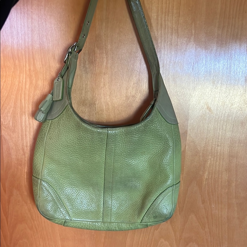 Coach Green Leather Shoulder Bag